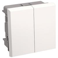 Выключатель 2кл кабель-канал белый 10А IP20 2мод IEK Праймер